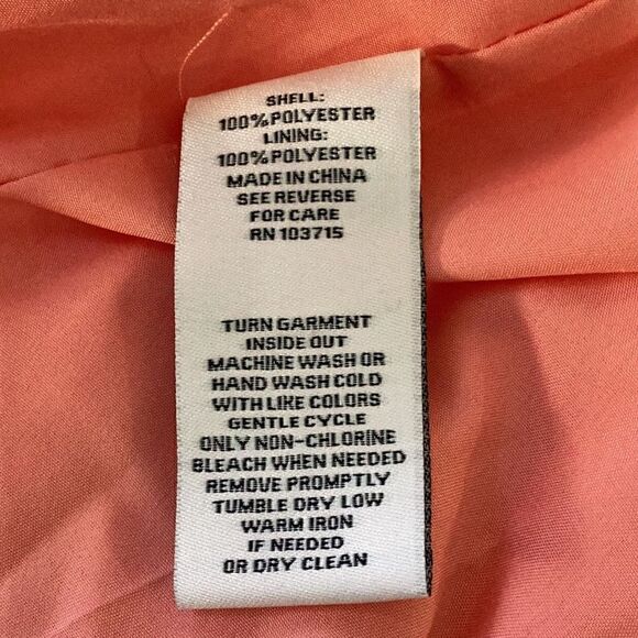 Nanette Lepore Mock Neck Pleated Jumpsuit Coral Women’s 4 - Picture 9 of 9